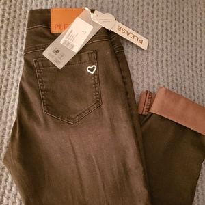 Please Charcoal Gray Jeans Size Small